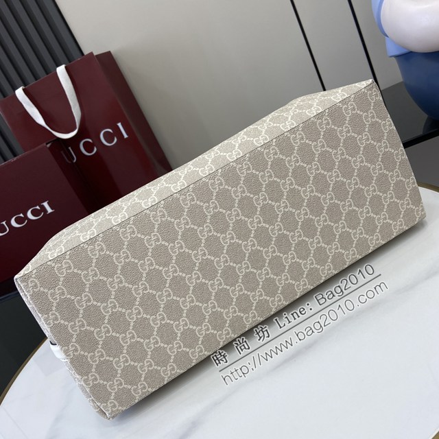 Gucci專櫃古馳最新款購物袋GG圖案條紋織大號肩背包 jh2632型號：815213